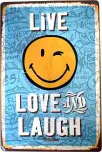 スマイリーフェイス ブリキ看板