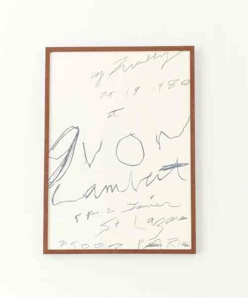 POSTER CY TWOMBLY 1980 2nd アートフレーム