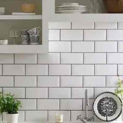 Keramik Dinding 7.5x15 Bevel Putih