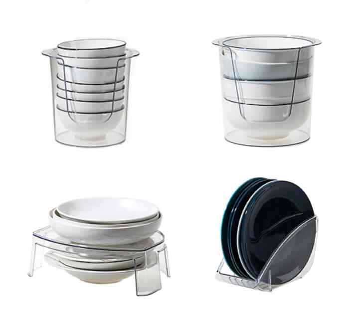 Rak Piring Mangkok Akrilik Aesthetic