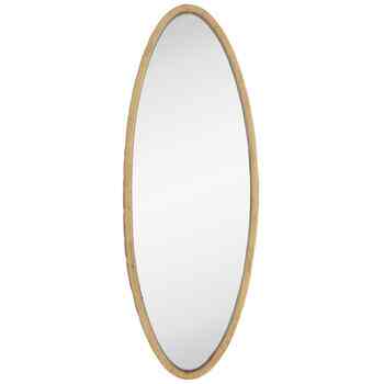 Gold Metal Oval Wall Mirror