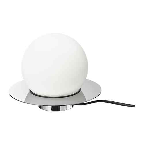 SIMRISHAMN Lampu meja/dinding, dilapisi krom/putih opal kaca