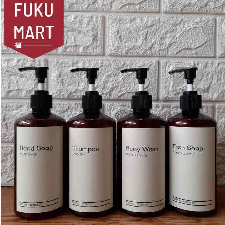 Botol Sabun Cair Refill 500mL Estetik Minimalis Botol Pump Kosong