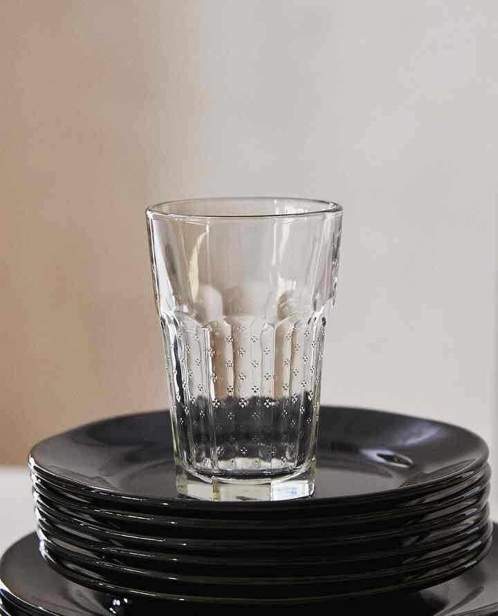 レリーフデザイン ガラスコップグラス