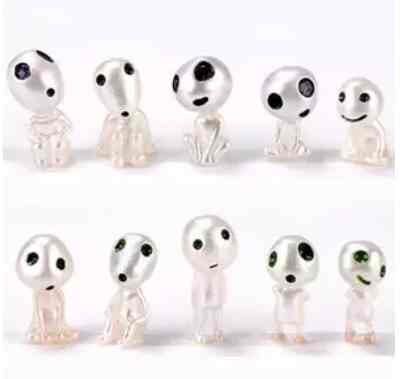 10 Pcs Action Figure Princess Mononoke Kodama Model Hayao