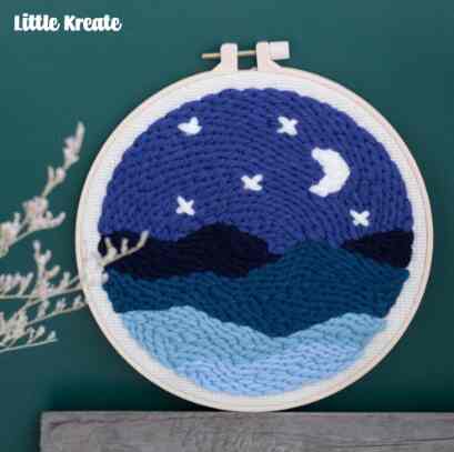 Punch Needle Embroidery Kit - Paket Sulam / Menyulam