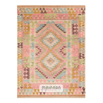 Karpet Bohemian (PI-B-0010) - Pink,Cream