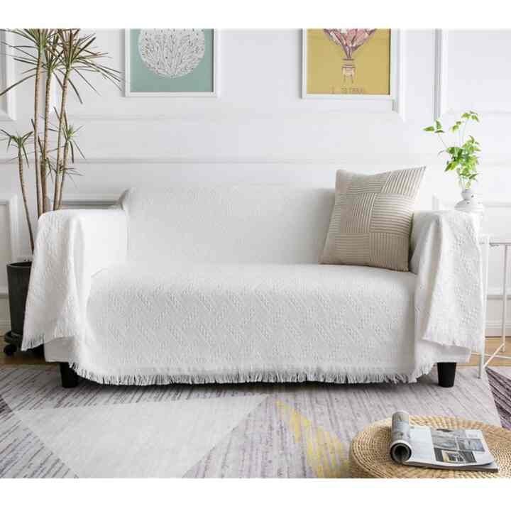 Nordic throw blanket - putih