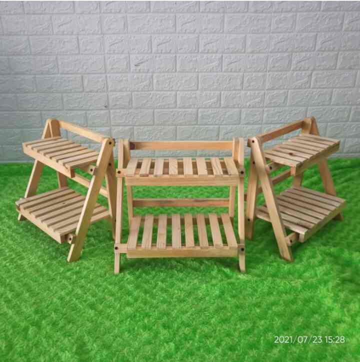 Rak Kayu Minimalis 2 Tatakan