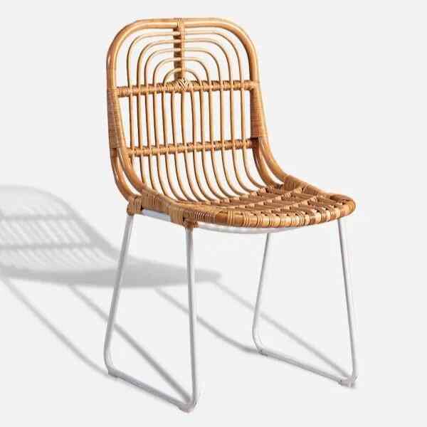 Aitor Dining Chair - Honey x White Leg