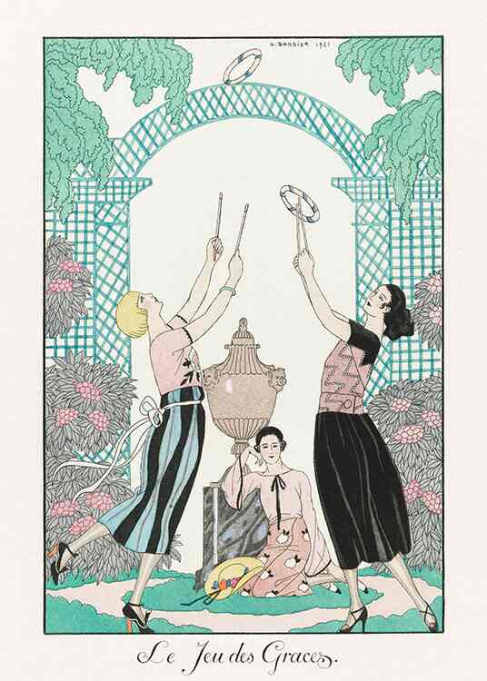 GEORGE BARBIER - LE JEU DES GRACES ポスター