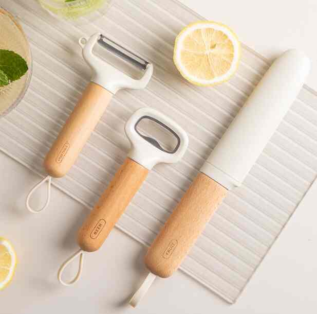Wooden Portable Knife & Peeler