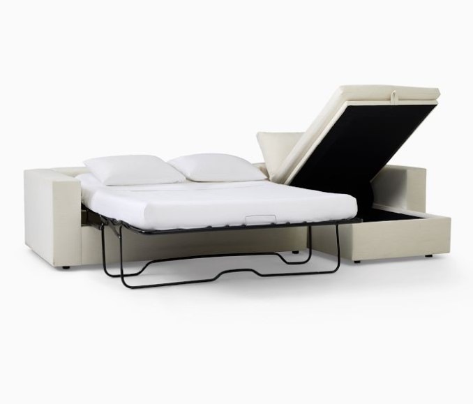 Harmony Modular 2-Piece Sleeper Sectional w/ Storage Chaise