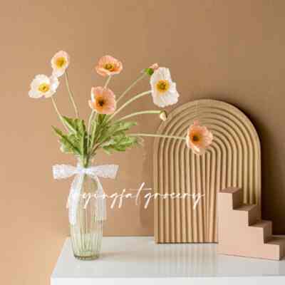 Bunga Artifisial Poppy 4 Kuntum