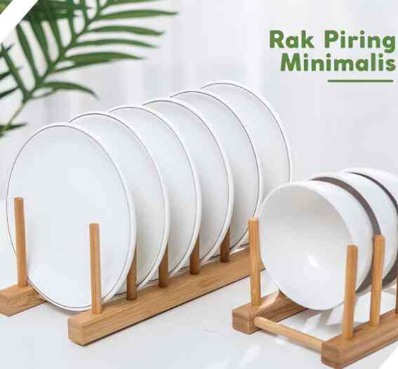 Rak piring kayu