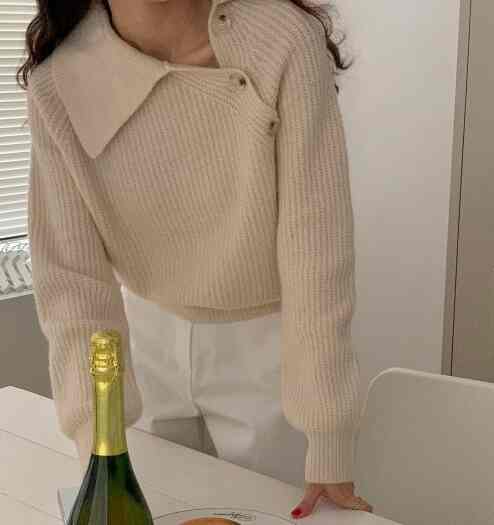 アンバランスカラーニット