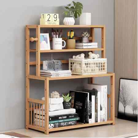 Rak Buku Kayu 4 Susun HRB106