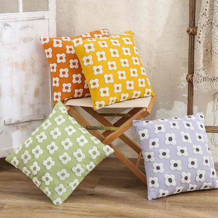 デイジー 花柄 クッションカバー［13色］