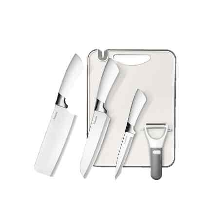 Pisau Dapur Set Talenan Pisau Putih