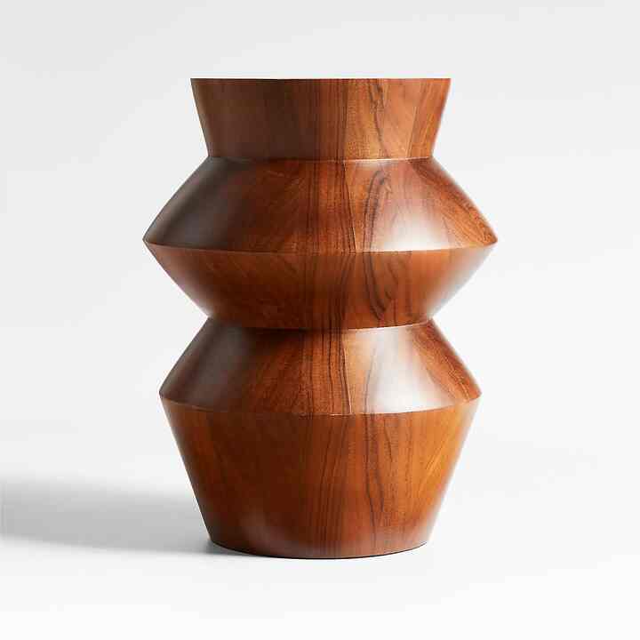 Century Turned Acacia Wood Vase