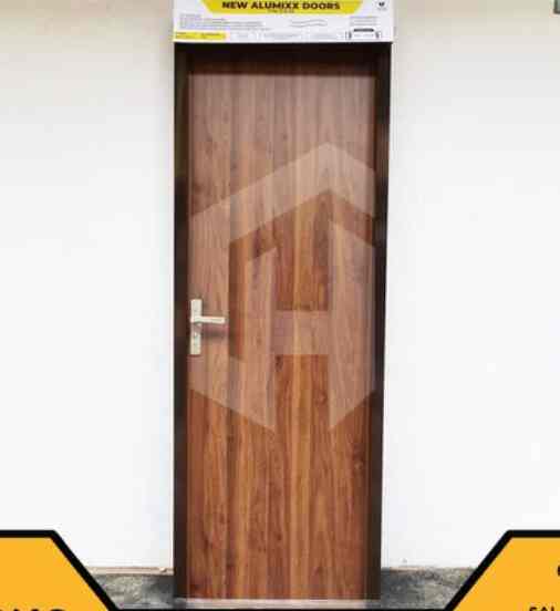 Pintu NAD PVC Laminated + Kusen Aluminium 67x195 - Salak Brown