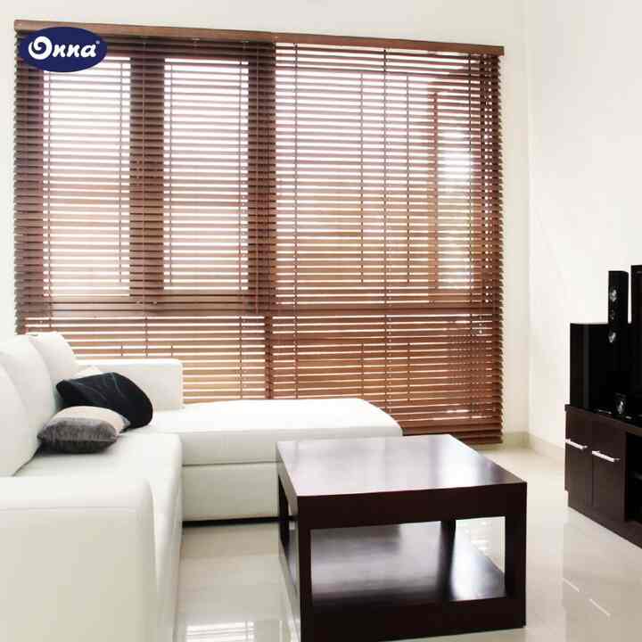 Wooden Blind Gorden - Motif Kayu Natural Alami