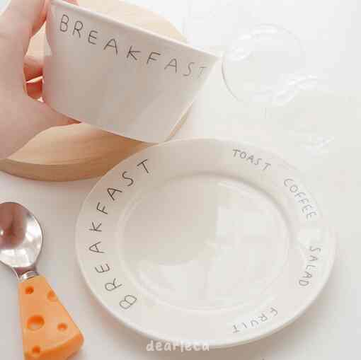 Piring Keramik Breakfast Series