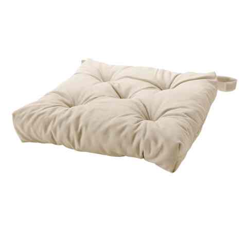 MALINDA, Bantal kursi, krem muda, 40/35x38x7 cm