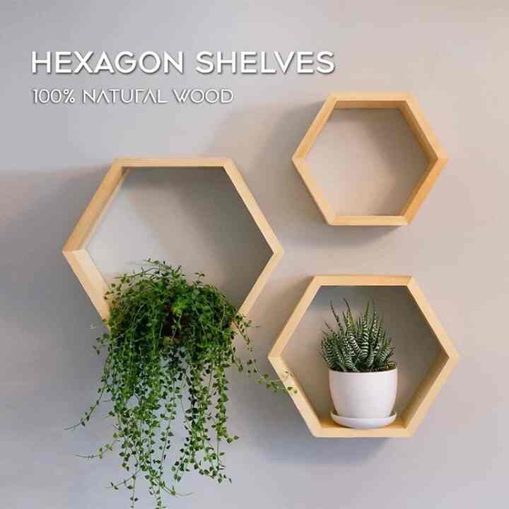 Rak dinding hexagonal