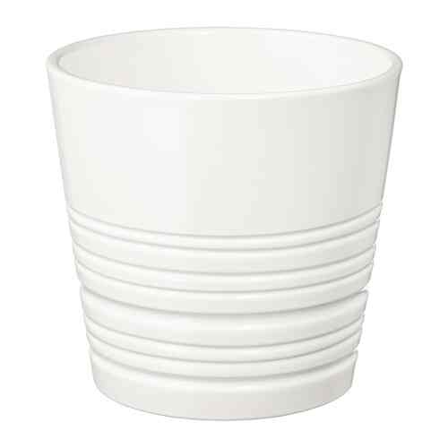 MUSKOT Pot tanaman, putih, 12 cm
