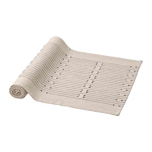 VÅRARV Taplak panjang, abu-abu tua/alami, 35x150 cm