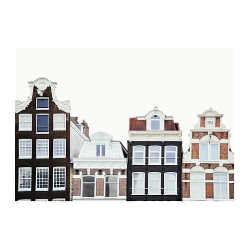 BJÖRKSTA - Gambar, amsterdam buildings, 200x140 cm