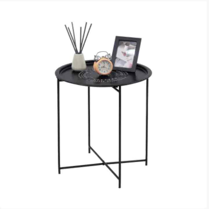 Soleil Meja Teras Dengan Tray - Hitam