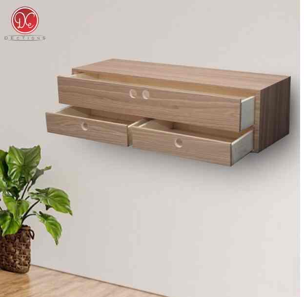 Meja Dinding Tempel Minimalis 3 Laci 60x20cm