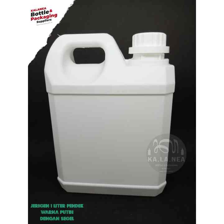 Jerigen 1 liter Pendek Putih
