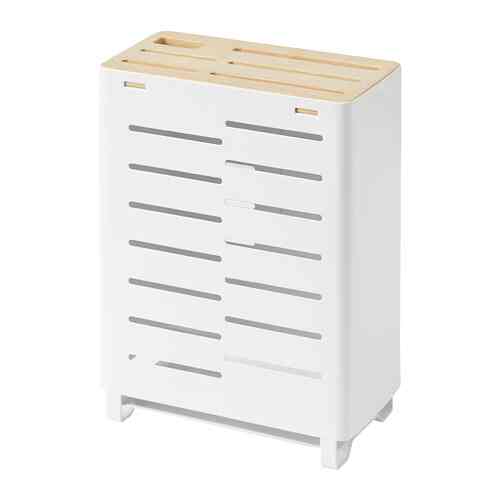 AVSTEG Tempat pisau, bambu/putih, 23 cm