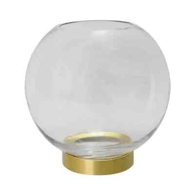 Vas Kaca Nick Gold Bottom, 19.7x19.7x22 Cm