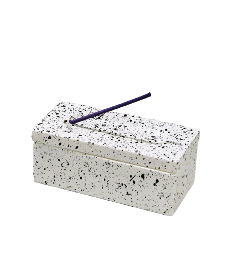 テラゾー柄2WAYお香立て収納