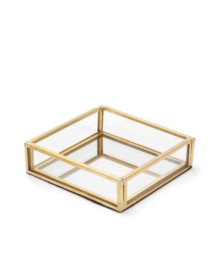 真鍮ガラストレー：スクエア