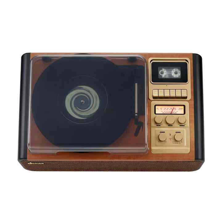 3-Speed Stereo Turntable with Cassette Player/Recorder and AM/FM Stereo Radio