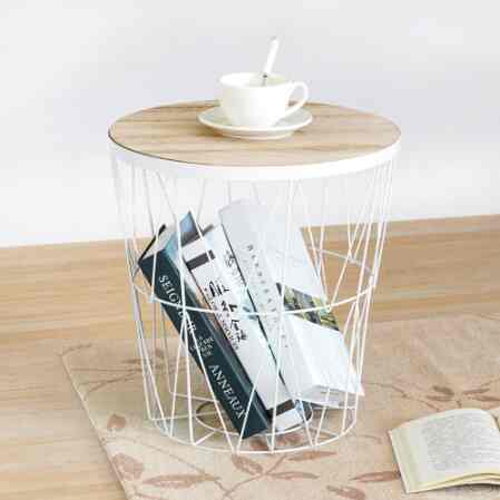 Topaz Meja Tamu Dengan Penyimpanan - Putih