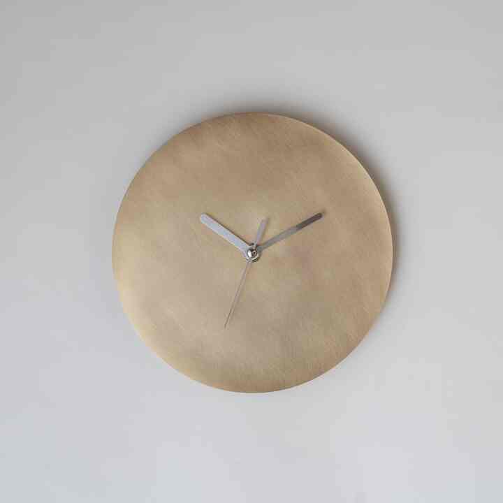 壁掛け時計−タイプ1 / 真鍮　minimal wall clock <DISK-type1> / brass