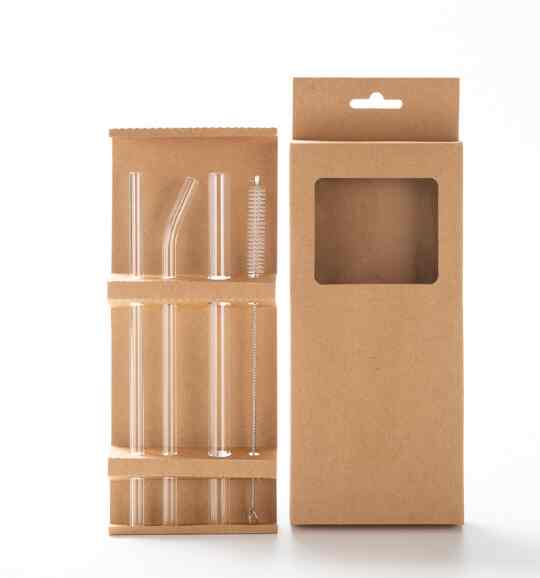 Set Sedotan Kaca Bening