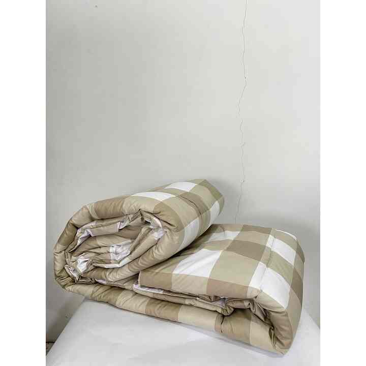 BEDCOVER ONLY 120X200 MOTIF KOTAK-KOTAK KHAKI
