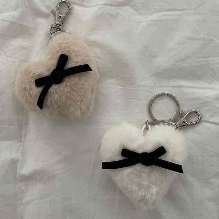 ハートリボンキーホルダー