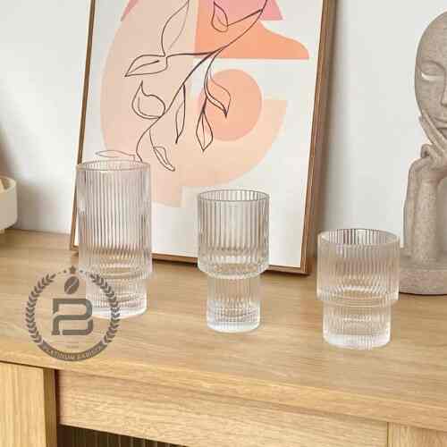 Gelas Kaca Kopi Susu Ripple Tebal