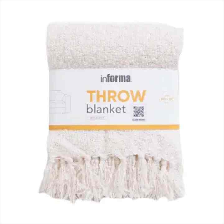Throw Eine Boucle Selimut - Putih Ivory