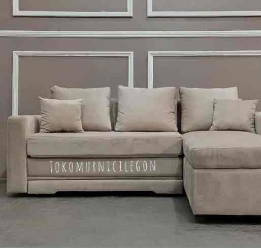 Sofa L Bed Reclining Box Cream
