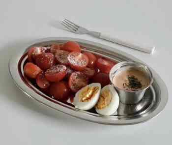 Oval Stainless Steel Plate Tray