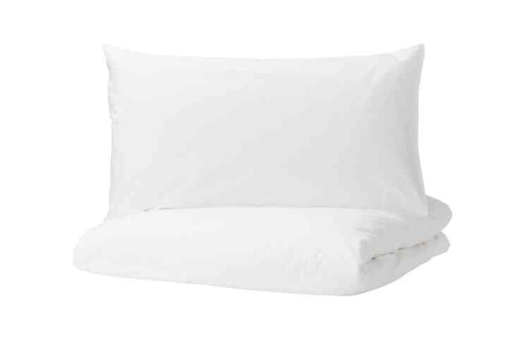 DVALA, Sarung duvet dan 2 sarung bantal, putih, 240x220/50x80 cm